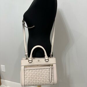 Kate Spade Cream Satchel with Patterned Design